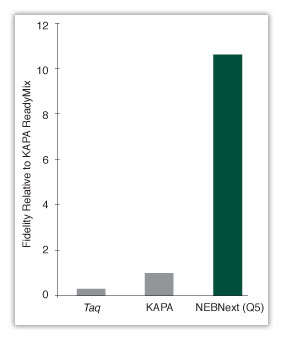 Figure 2: Fidelity Comparisons of Different DNA Polymerases.